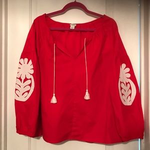 J. Crew red tunic